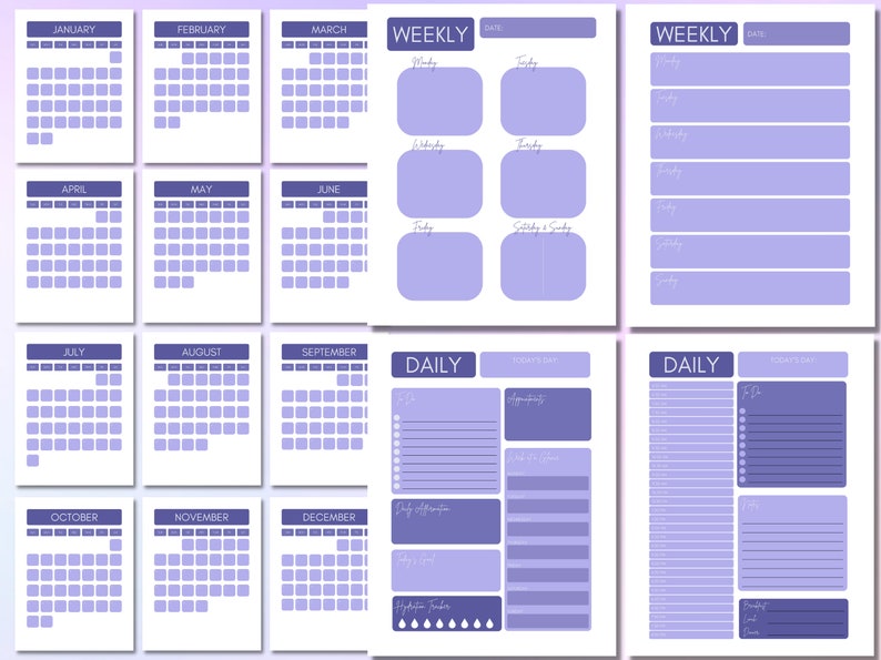 Digital Planner Insert and Printables Planner Printables - Etsy Canada