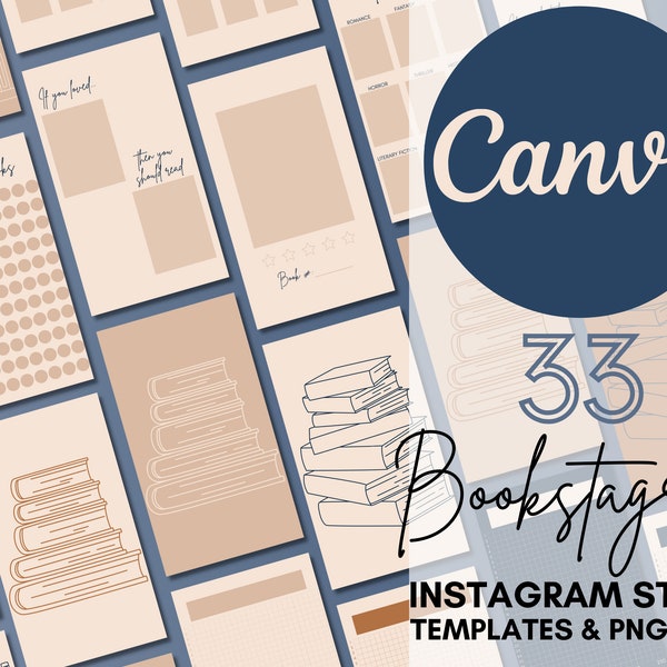 Bookstagram Template | Instagram template, reading tracker, reading journal, social media template, instagram