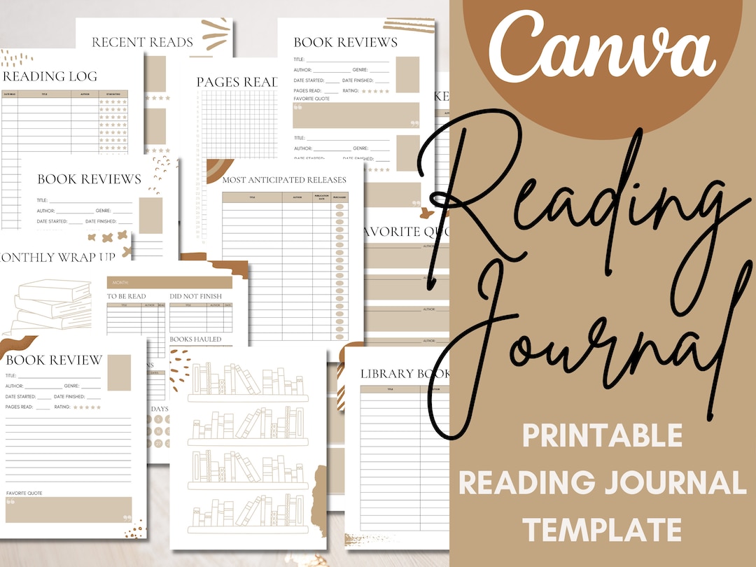 Reading Journal Printable Reading Journal Template, Reading Tracker Reading Journal Printable Reading Journal Template, Reading Tracker