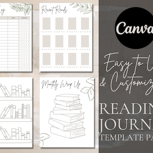 Reading Journal template. Free printable planner insert.