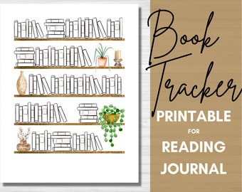 Book Tracker | Reading Journal Printable, Reading Journal Insert, Planner Insert, Reading Tracker, Reading Log