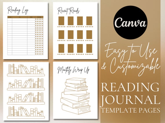 Reading Journal Template Reading Journal Printable Reading | Etsy