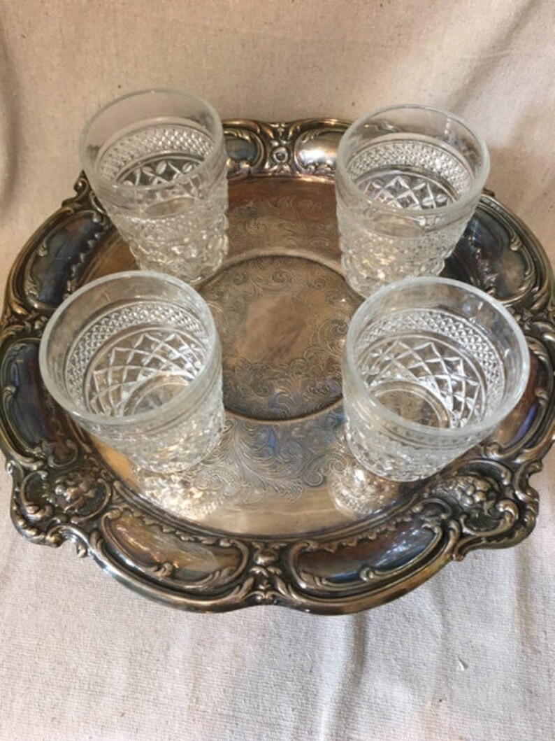 Mid Century Loball Lead Crystal Cocktail Glasses set of 4 Etsy