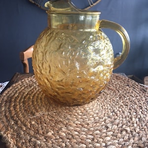 Mid Century Amber Pitcher