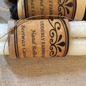 Handrolled Organic Beeswax Taper Candles (2 4&quot; pairs)