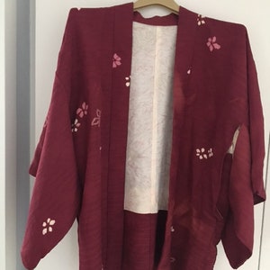 Vintage Japanese Raw Silk Kimono