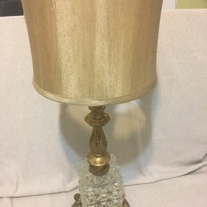 Mid Century Modern Cut Glass Lamp