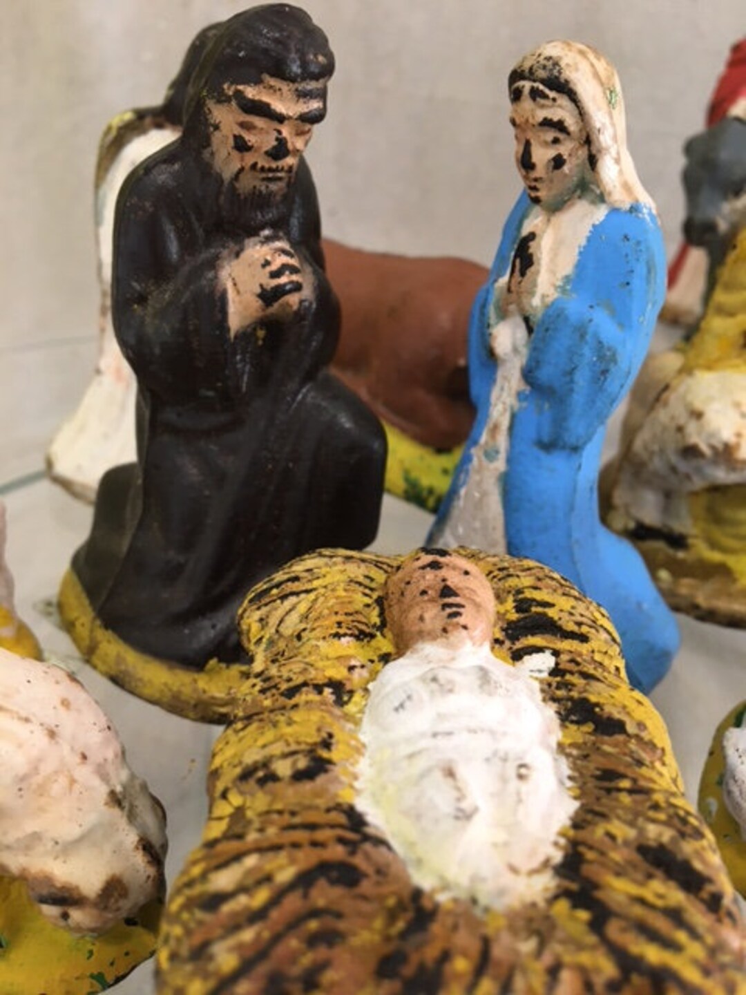 Vintage Christmas Nativity Set Figurines set of 14 Etsy