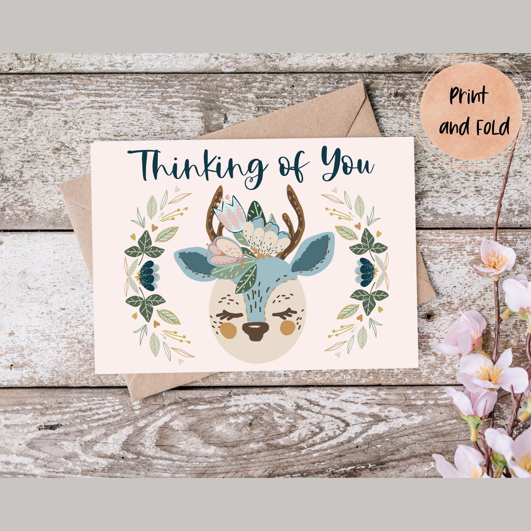 Printable Thinking of You Card, Positivity Card, Get Well Card ...