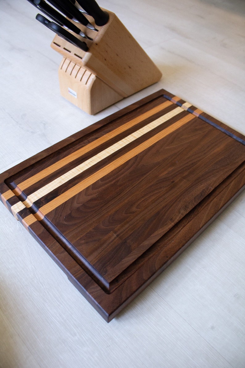Walnut Cutting Board Juice Groove Wedding Gift Housewarming Etsy