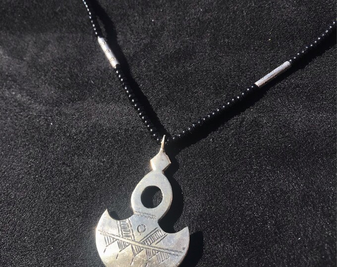 Tuareg Necklace, Moroccan Engraved Symbol Jewellery Tuareg Tribal