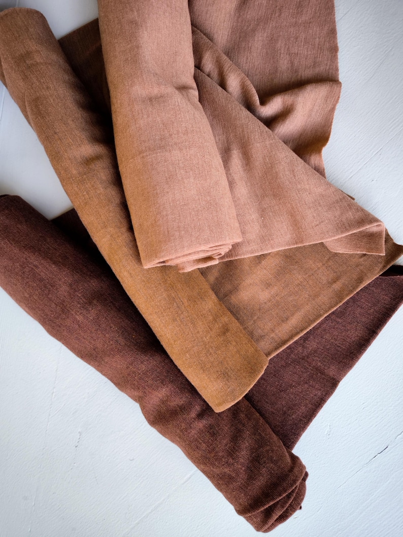 Wool, wool jersey, merino wool, sleeping bag, swaddle sack, footed sack, sizes 50, 56, 62, 68, 74, 80, 86, 92, 98, 104, 110 braun