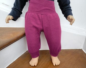 Byxor i ull och siden, ullbyxor, haremsbyxor, leggings, ulltyg, barnbyxor, babybyxor, storlekar 50, 56, 62, 68, 74, 80, 86, 92, 98