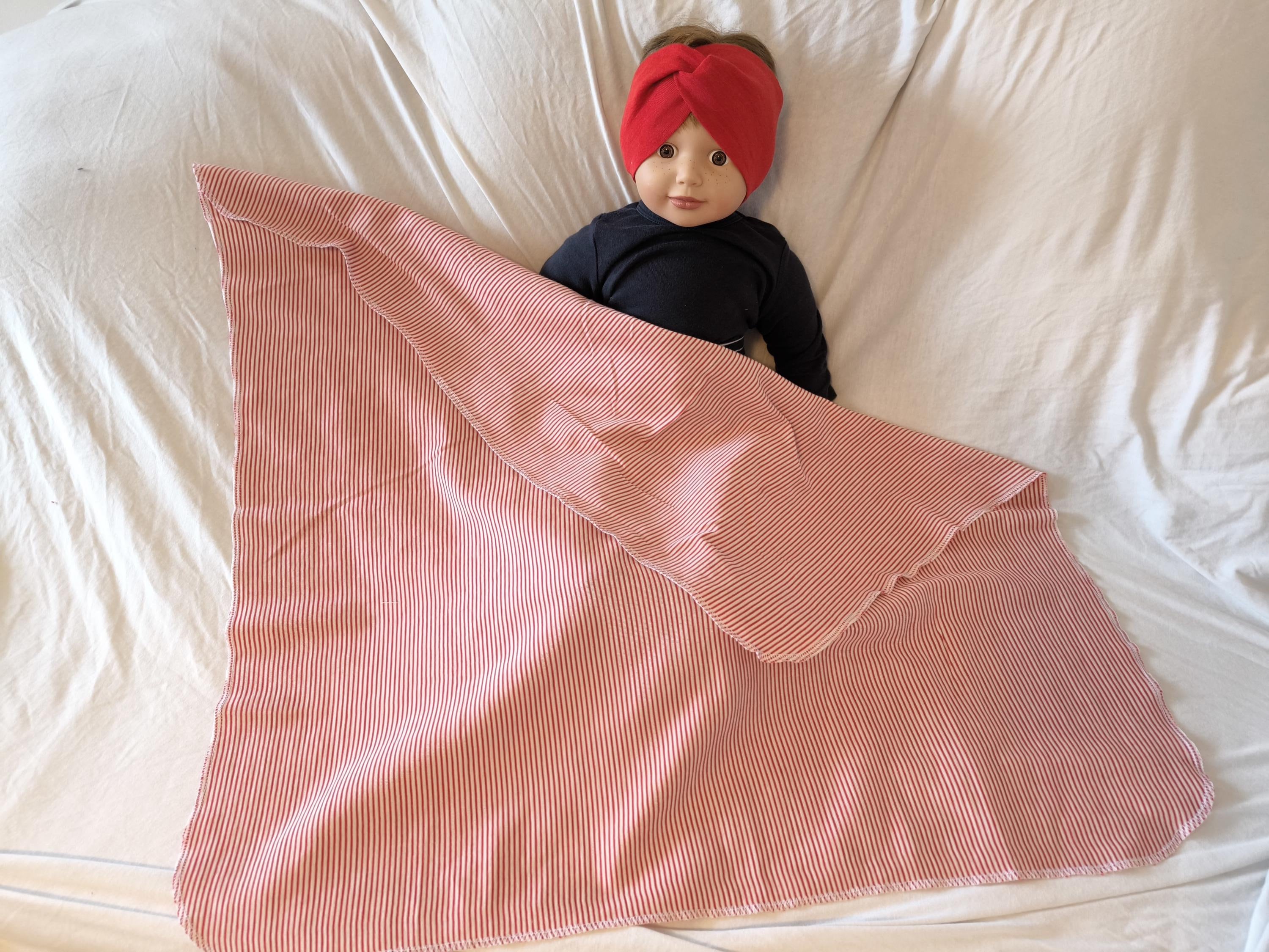 Baby blanket swaddling cloth wool silk 100 x 100 cm