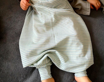 Wool silk sleeping bag with feet, romper sack with legs, size 50 56 62 68 74 80 86 92 98 104 110