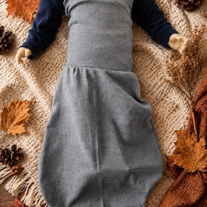Wool, wool jersey, merino wool, sleeping bag, swaddle sack, footed sack, sizes 50, 56, 62, 68, 74, 80, 86, 92, 98, 104, 110 image 1