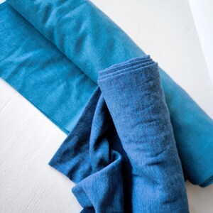 Wool, wool jersey, merino wool, sleeping bag, swaddle sack, footed sack, sizes 50, 56, 62, 68, 74, 80, 86, 92, 98, 104, 110 blau