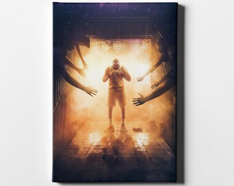 LeBron James Lakers Canvas Print, Basketball Fan Gift, Wall Art (Poster Option)