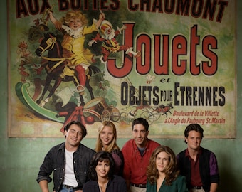 Friends Vintage Poster, Aux Buttes Chaumont Jouets Print