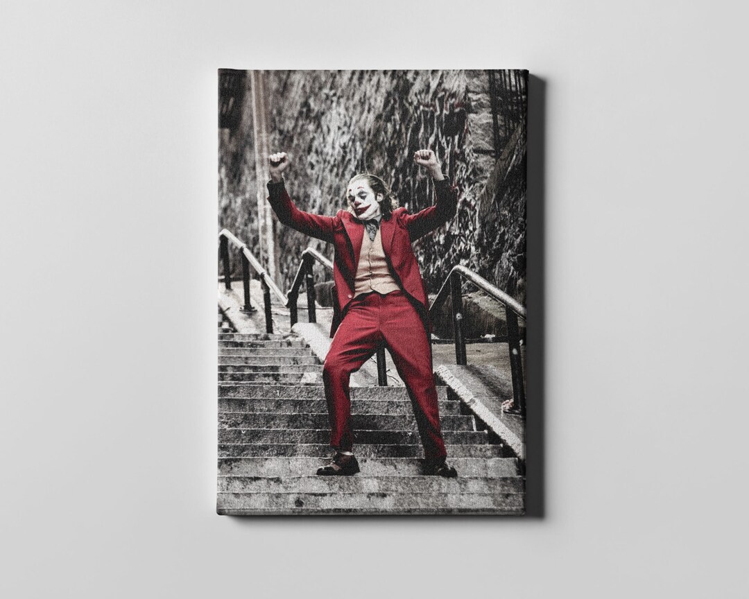 The Joker Wall Art Poster Print Joker Canvas Canvas Photo Etsy
