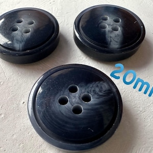 Knöpfe für Mantel Jacke Marine blau Hornknöpfe Struktur Knopf