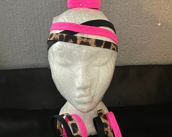 Dance headbands headpiece freestyle disco dance wrist bands pony cones belts ankles headwear Applique outfit neck bands chokers