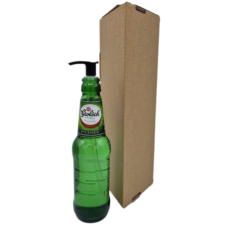 Grolsch Beer Soap Dispenser Gift man Unique gift for birthday or housewarming Original Soap Pump Beer bottle Gift image 5