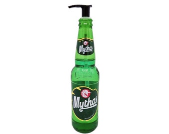 Mythos Beer Soap Dispenser | Beer Gift man | Unique gift for birthday or housewarming | Original Soap Pump | Beer bottle