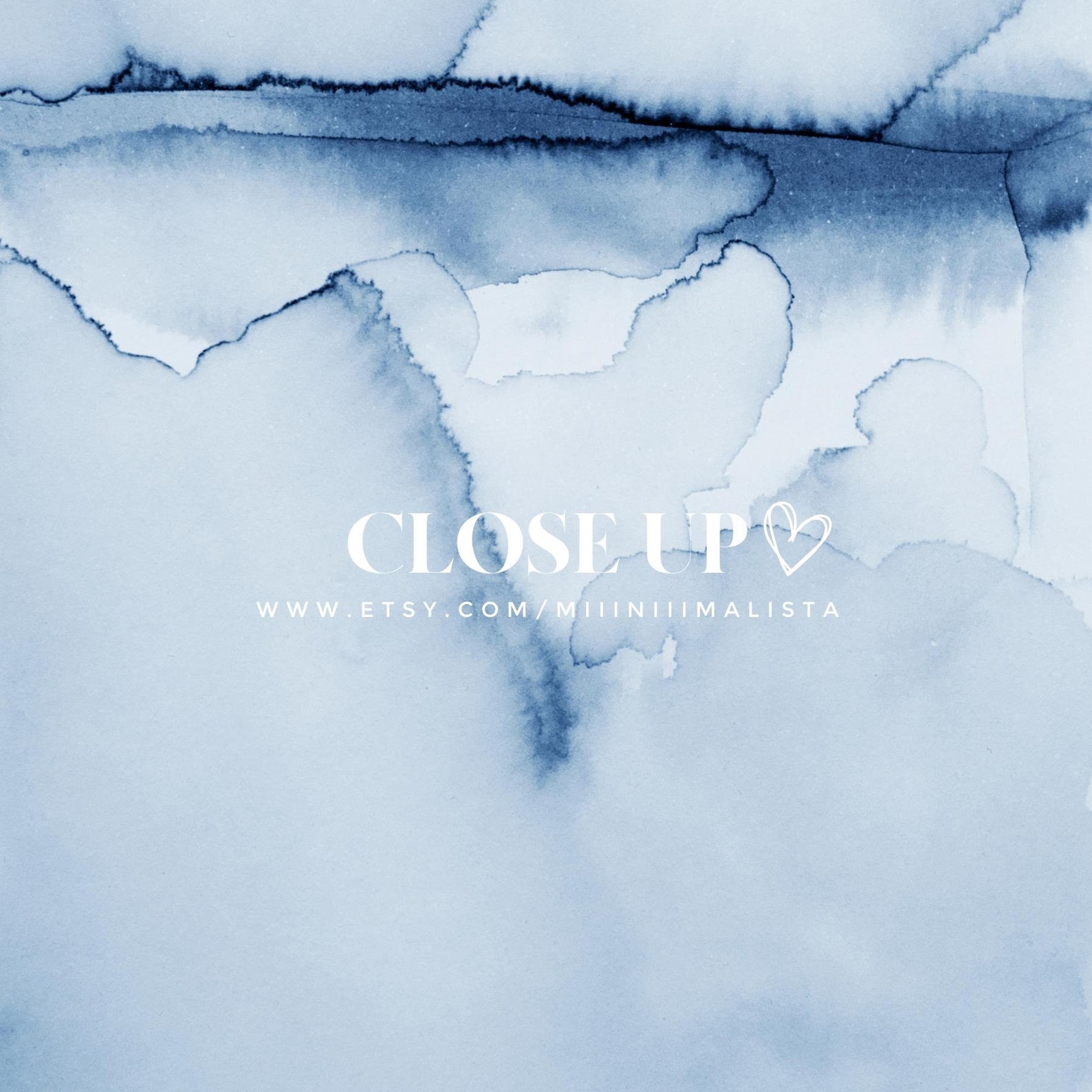 Light Blue Wall Art Print, Printable Watercolor Wall Art, Large