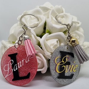 Glitter Key Ring Personalised Acrylic