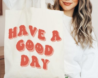 Have a Good Day Red and Pink Drip Smiley PNG | T-Shirt PNG | Valentine&#39;s Sublimation Design | Retro Trendy Tote Bag Design