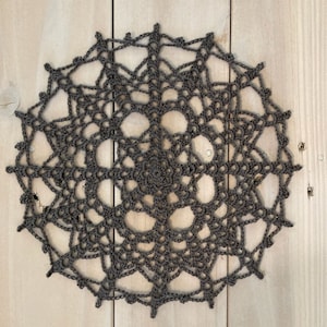 Handmade Spider Web Doily - Halloween Centerpiece
