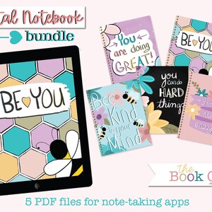 Inspirational digital notebooks, cute Goodnotes Notebook Bundle, Digital Journal, Digital notebook, notebook for ipad, Notability notebook