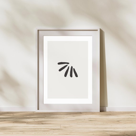 Modern Minimal Illustration Printable Digital Wall Art X | Etsy