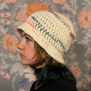 White, Green and Pink Bucket Hat