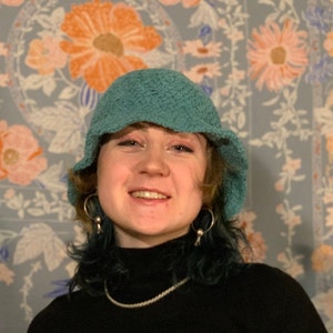 Teal Bucket Hat (Fluffy)
