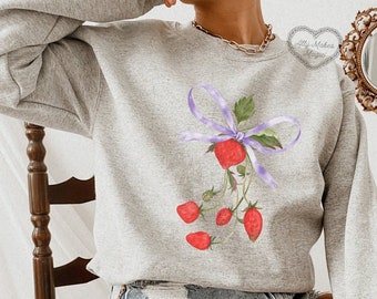 campos de morango com gola redonda | laço de morango | arcos | primavera menina macia | verão menina suave | coisas femininas
