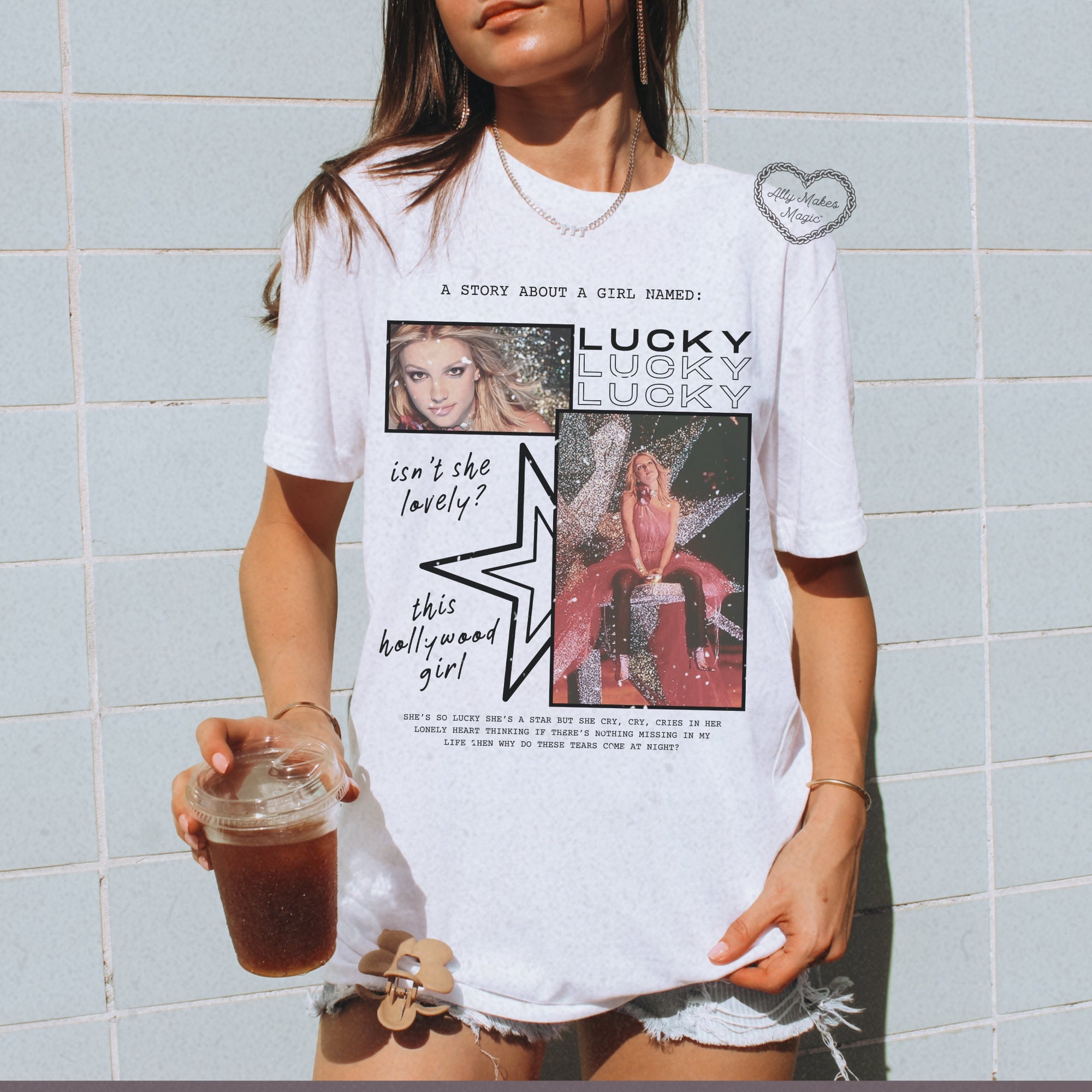 Girl Named Lucky Tee - Etsy