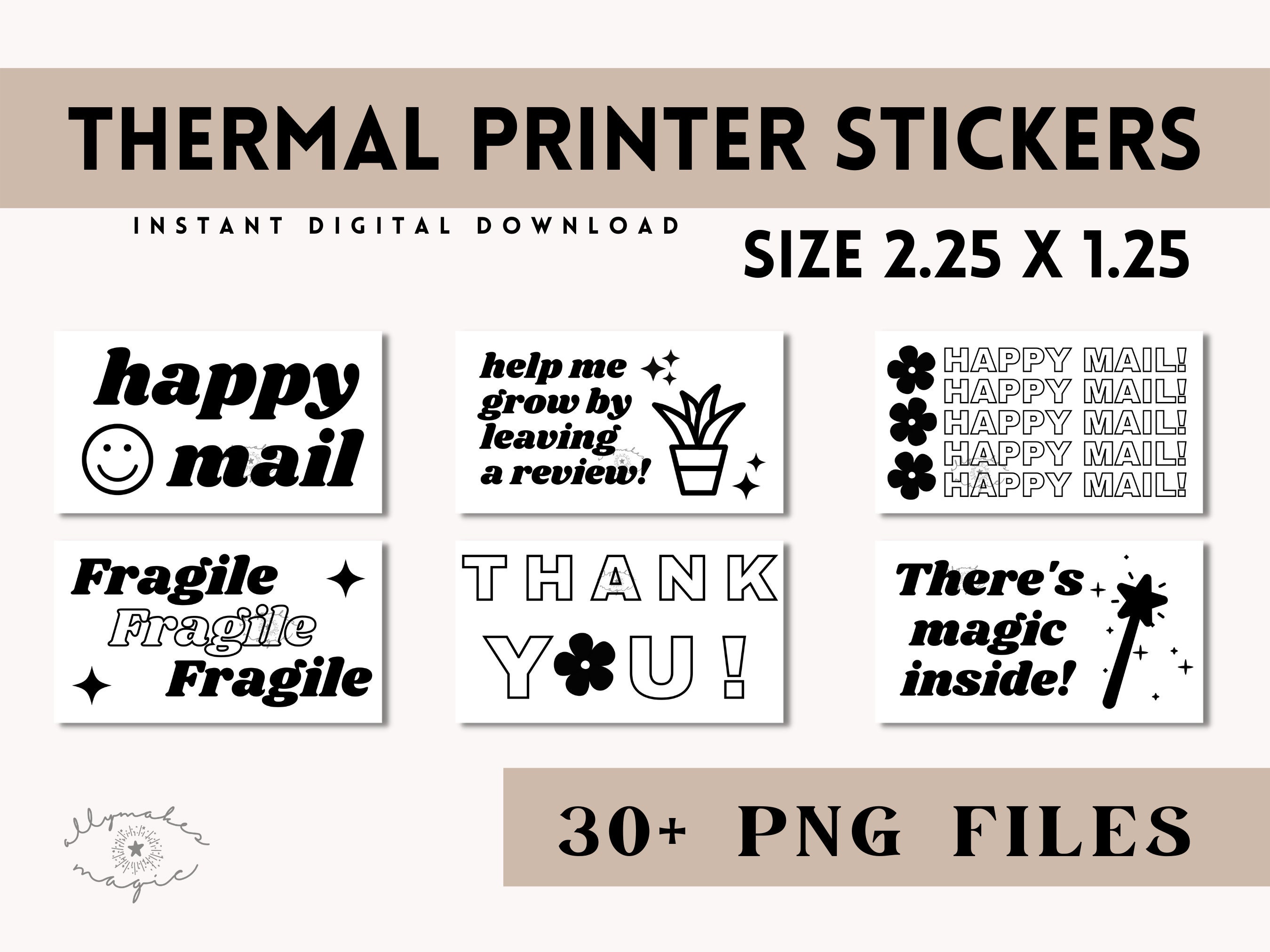 Thermal Printer Sticker Bundle Instant Digital Download - Etsy