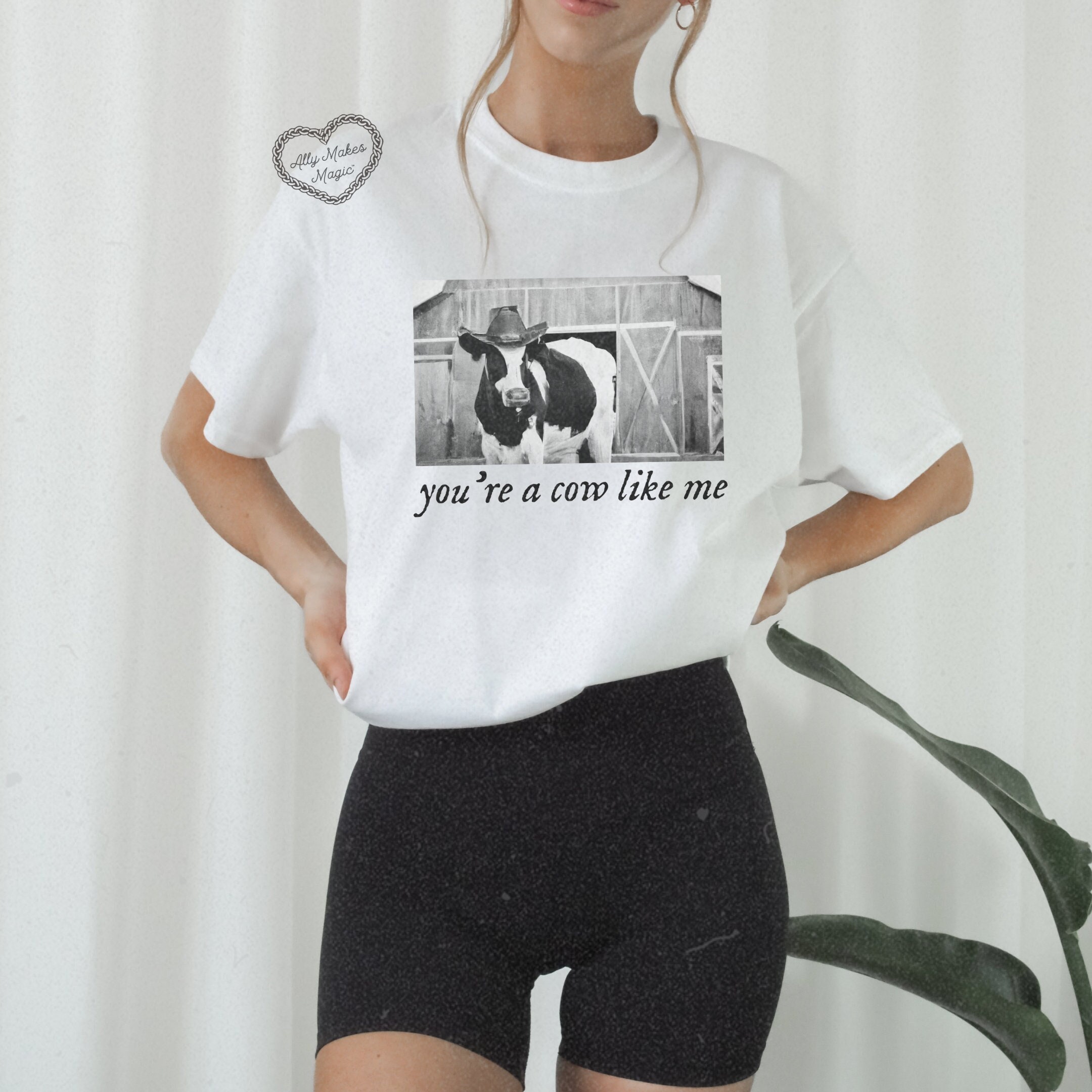 cow like me tee | funny satire shirt | cowboy | eyes full of stars | like me | evermore | folklore | t-shirt | eras