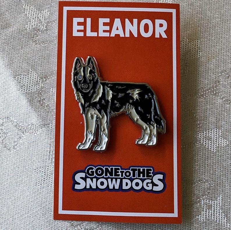 Siberian Husky Enamel Pin Set Gone to the Snow Dogs Pins of Memphis, Kira, and Eleanor image 7