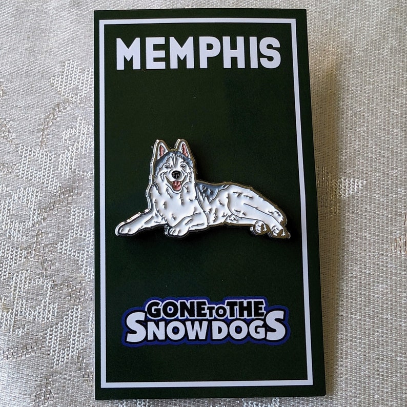 Siberian Husky Enamel Pin Set Gone to the Snow Dogs Pins of Memphis, Kira, and Eleanor image 3