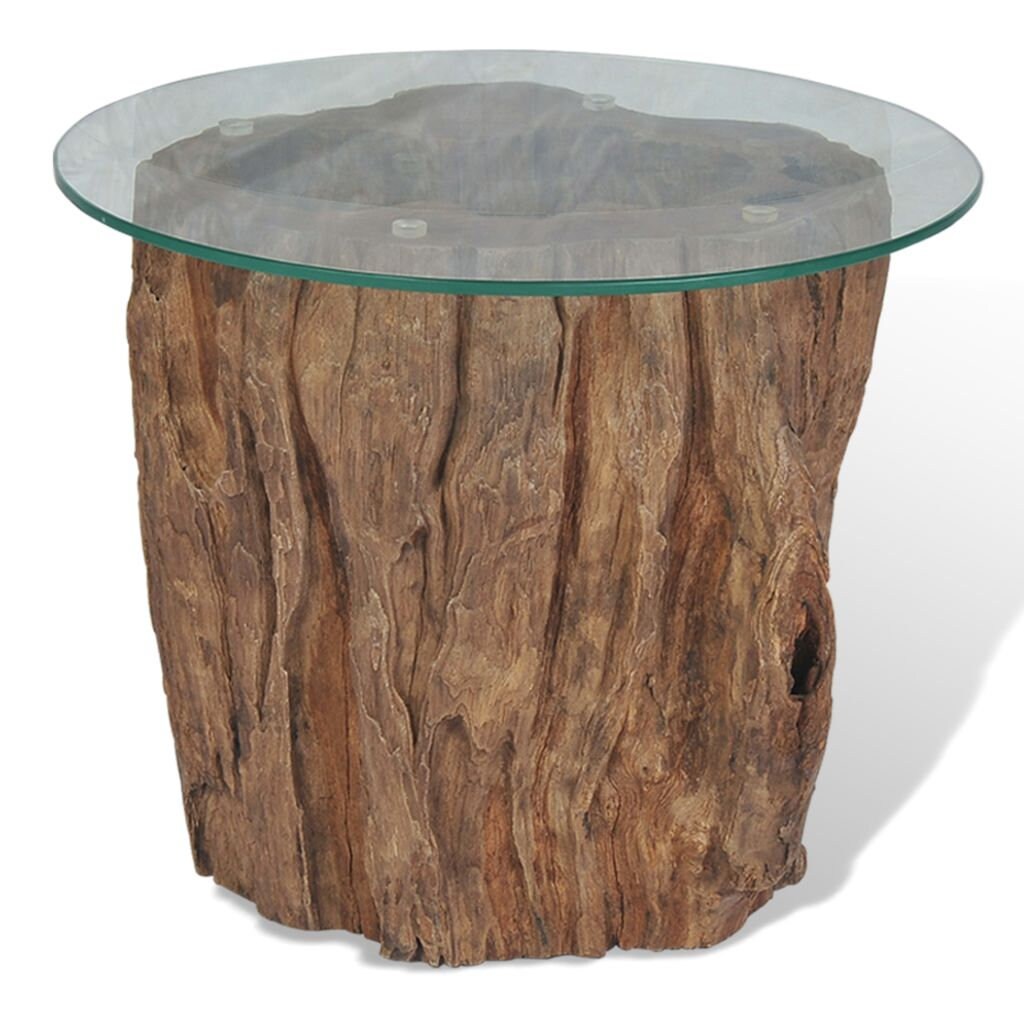 Table Basse en Teck et Verre