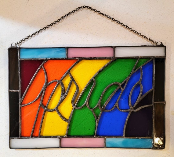 LGBTQ+ Pride Stained Glass Panel craibas.al.gov.br