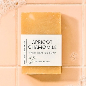 Apricto Chamomile Soap Bar | Cold process soap bar | 4.5 oz | All natural soap | Artisan soap bar