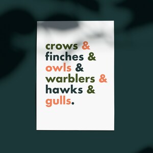 Classic Birds Print