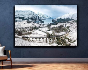 Winter at Glenfinnan Viaduct, Scotland. Stunning Landscape Photography, Fine Art Prints, Wall Art.