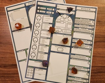 Optimized ROGUE | Downloadable/Fillable PDF Character Sheet for D&D 5e