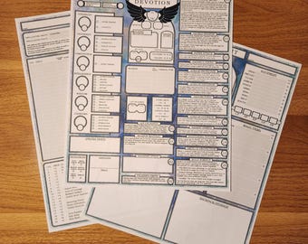 2024 5E PALADIN-tekenblad | D&D invulbare pdf