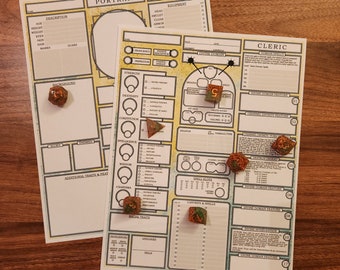 Optimized CLERIC | Downloadable/Fillable PDF Character Sheet for D&D 5e